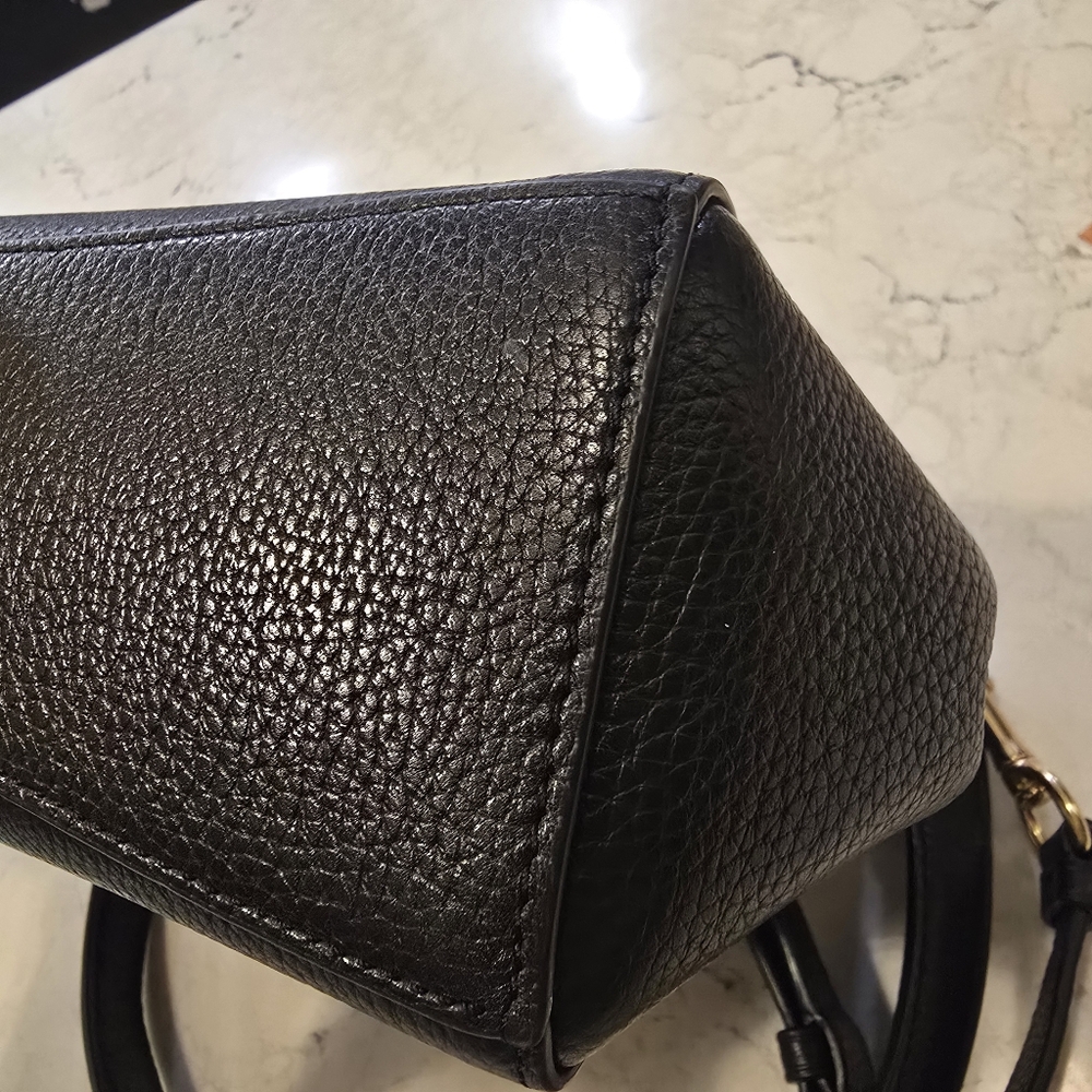 Kate Spade Leila Black Pebbled Leather Flap Shoulder Bag Extra Crossbody Strap - Picture 16 of 16